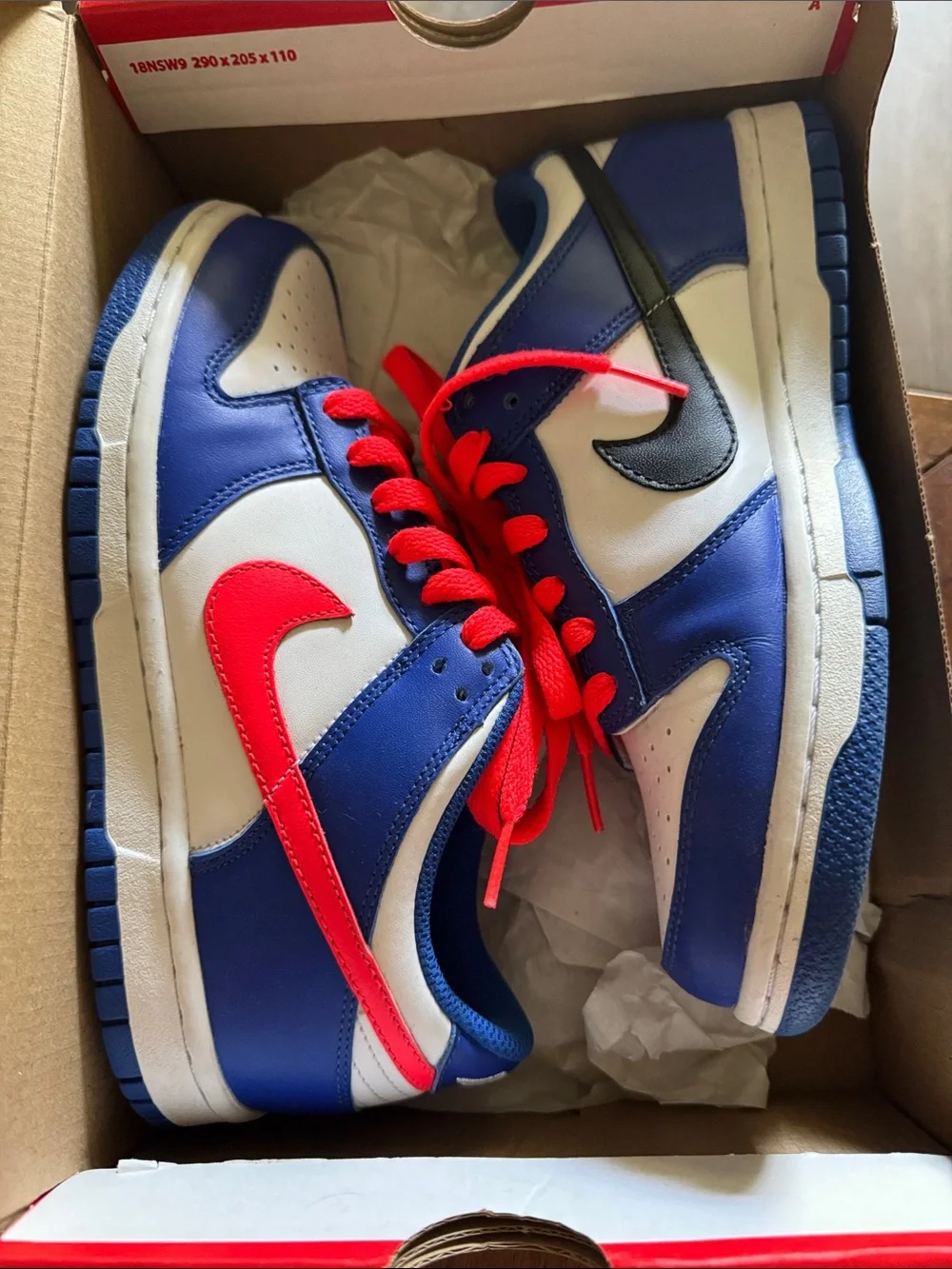 Nike Dunk Low (GS) Sail Blue Red Black Low-Top Sneakers